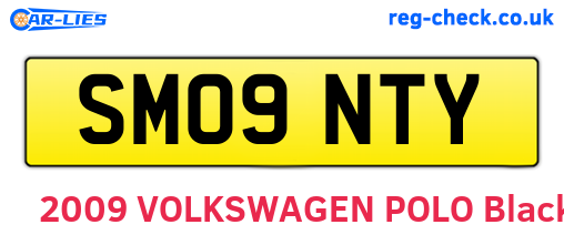 SM09NTY are the vehicle registration plates.