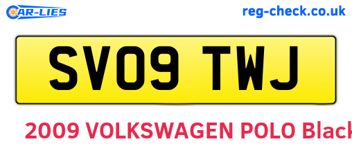 SV09TWJ are the vehicle registration plates.