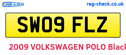 SW09FLZ are the vehicle registration plates.