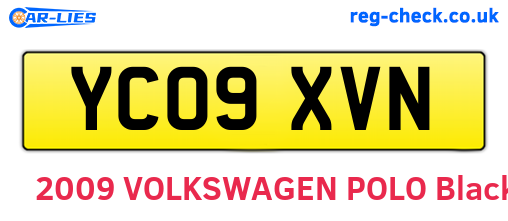YC09XVN are the vehicle registration plates.