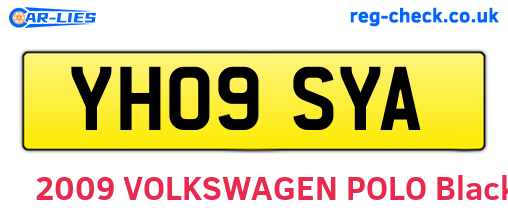 YH09SYA are the vehicle registration plates.