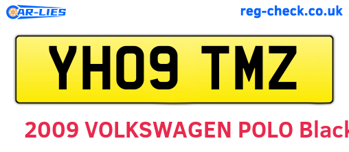 YH09TMZ are the vehicle registration plates.
