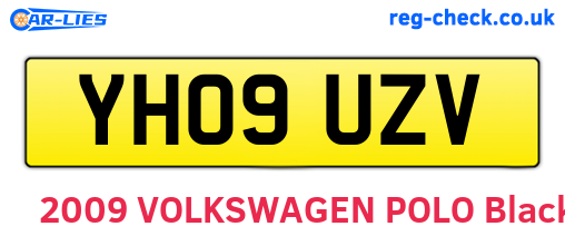 YH09UZV are the vehicle registration plates.