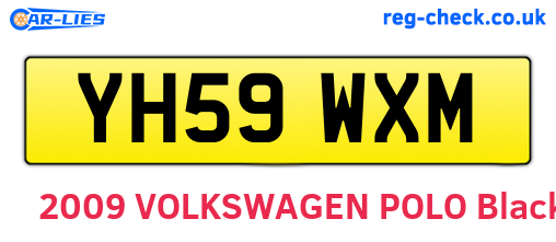 YH59WXM are the vehicle registration plates.