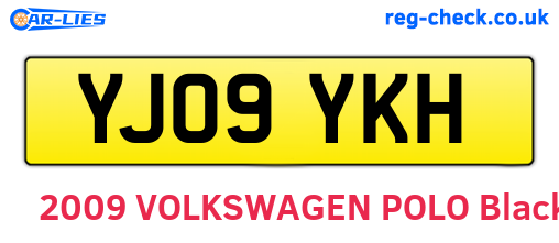 YJ09YKH are the vehicle registration plates.