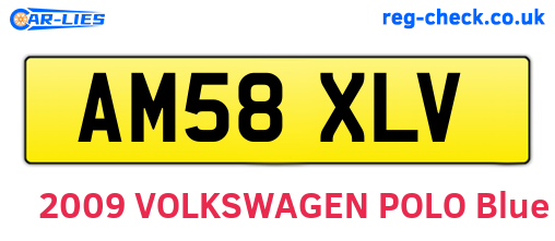 AM58XLV are the vehicle registration plates.