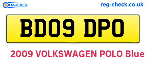 BD09DPO are the vehicle registration plates.
