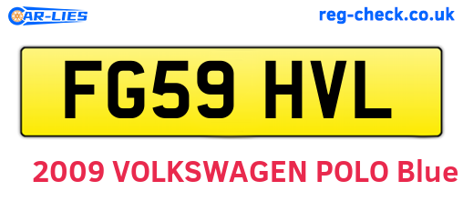 FG59HVL are the vehicle registration plates.