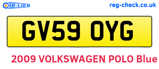 GV59OYG are the vehicle registration plates.