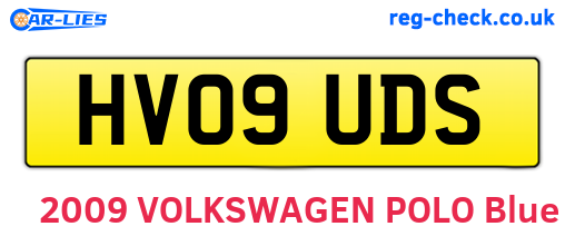 HV09UDS are the vehicle registration plates.