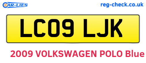 LC09LJK are the vehicle registration plates.