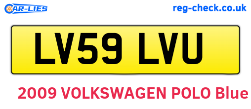 LV59LVU are the vehicle registration plates.