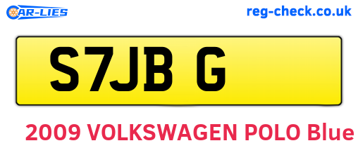 S7JBG are the vehicle registration plates.