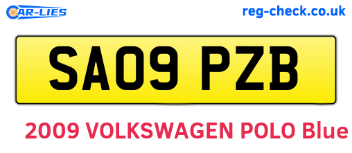 SA09PZB are the vehicle registration plates.