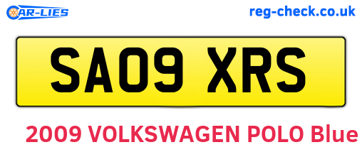 SA09XRS are the vehicle registration plates.