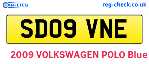 SD09VNE are the vehicle registration plates.