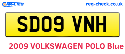 SD09VNH are the vehicle registration plates.