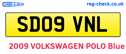 SD09VNL are the vehicle registration plates.
