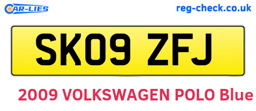 SK09ZFJ are the vehicle registration plates.