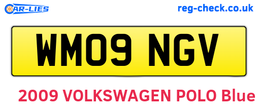 WM09NGV are the vehicle registration plates.
