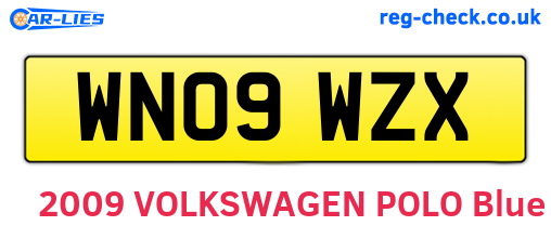 WN09WZX are the vehicle registration plates.