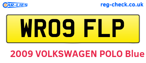 WR09FLP are the vehicle registration plates.