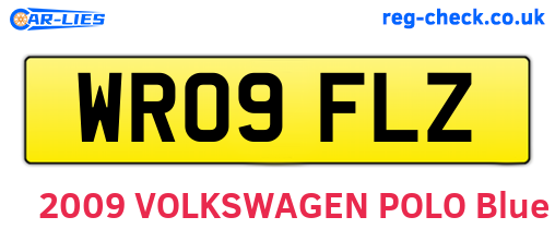WR09FLZ are the vehicle registration plates.