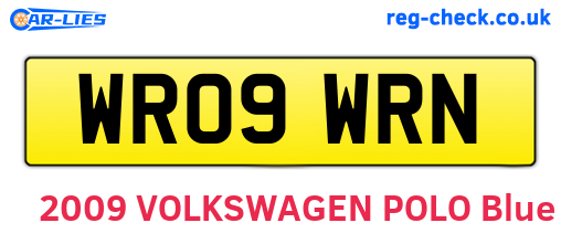 WR09WRN are the vehicle registration plates.