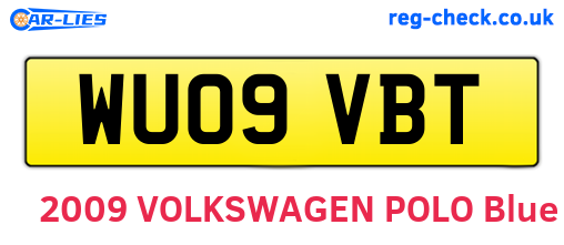 WU09VBT are the vehicle registration plates.
