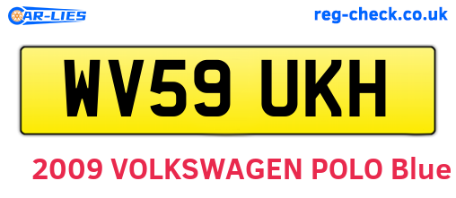 WV59UKH are the vehicle registration plates.