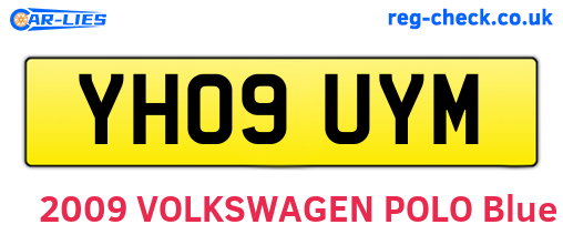 YH09UYM are the vehicle registration plates.