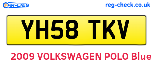 YH58TKV are the vehicle registration plates.