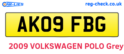 AK09FBG are the vehicle registration plates.