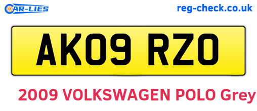 AK09RZO are the vehicle registration plates.