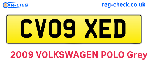 CV09XED are the vehicle registration plates.