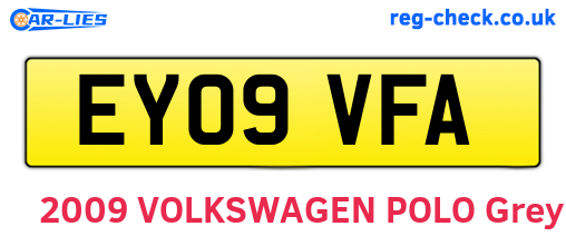 EY09VFA are the vehicle registration plates.