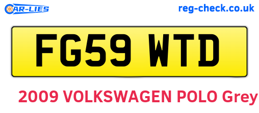 FG59WTD are the vehicle registration plates.