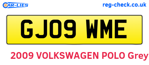 GJ09WME are the vehicle registration plates.