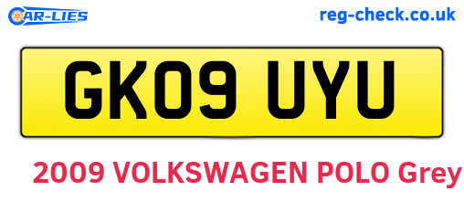 GK09UYU are the vehicle registration plates.