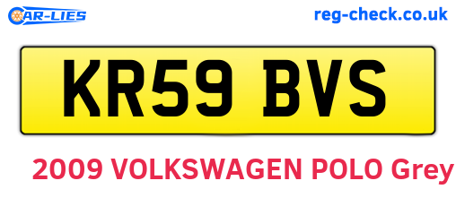 KR59BVS are the vehicle registration plates.