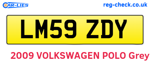 LM59ZDY are the vehicle registration plates.