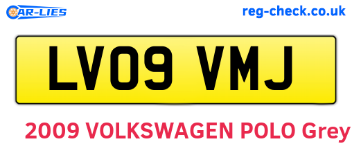 LV09VMJ are the vehicle registration plates.