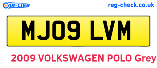 MJ09LVM are the vehicle registration plates.