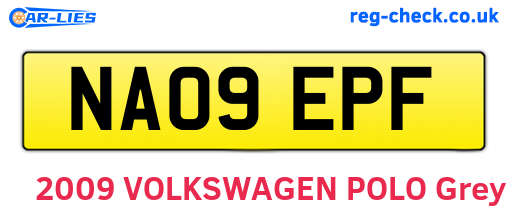 NA09EPF are the vehicle registration plates.