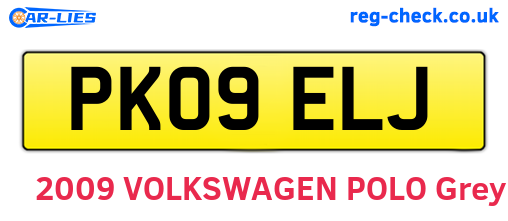 PK09ELJ are the vehicle registration plates.