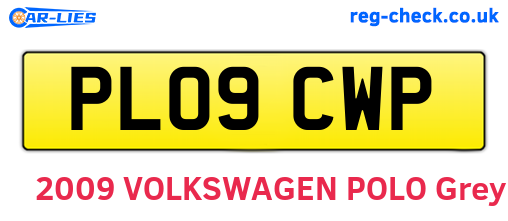 PL09CWP are the vehicle registration plates.