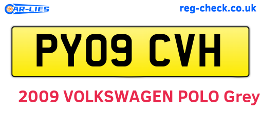 PY09CVH are the vehicle registration plates.