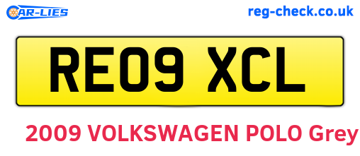 RE09XCL are the vehicle registration plates.