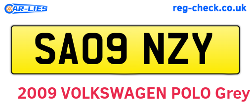 SA09NZY are the vehicle registration plates.