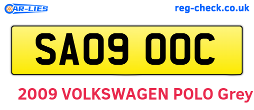 SA09OOC are the vehicle registration plates.